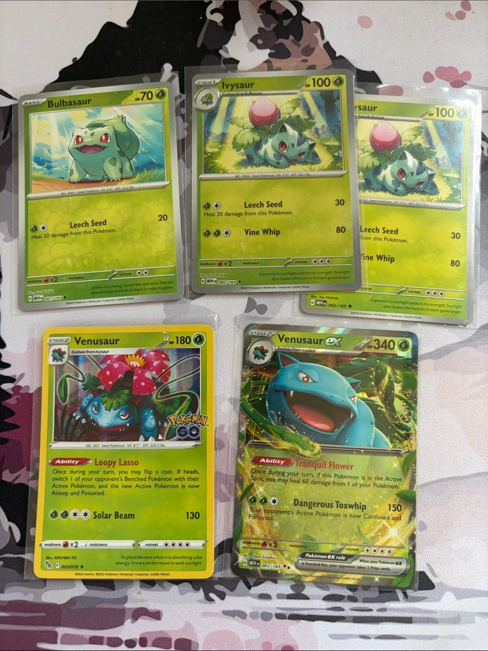 Bulbasaur Ivysaur Venusaur & Venusaur ex Pokémon Evolution Reverse Holo ✨5/$25✨